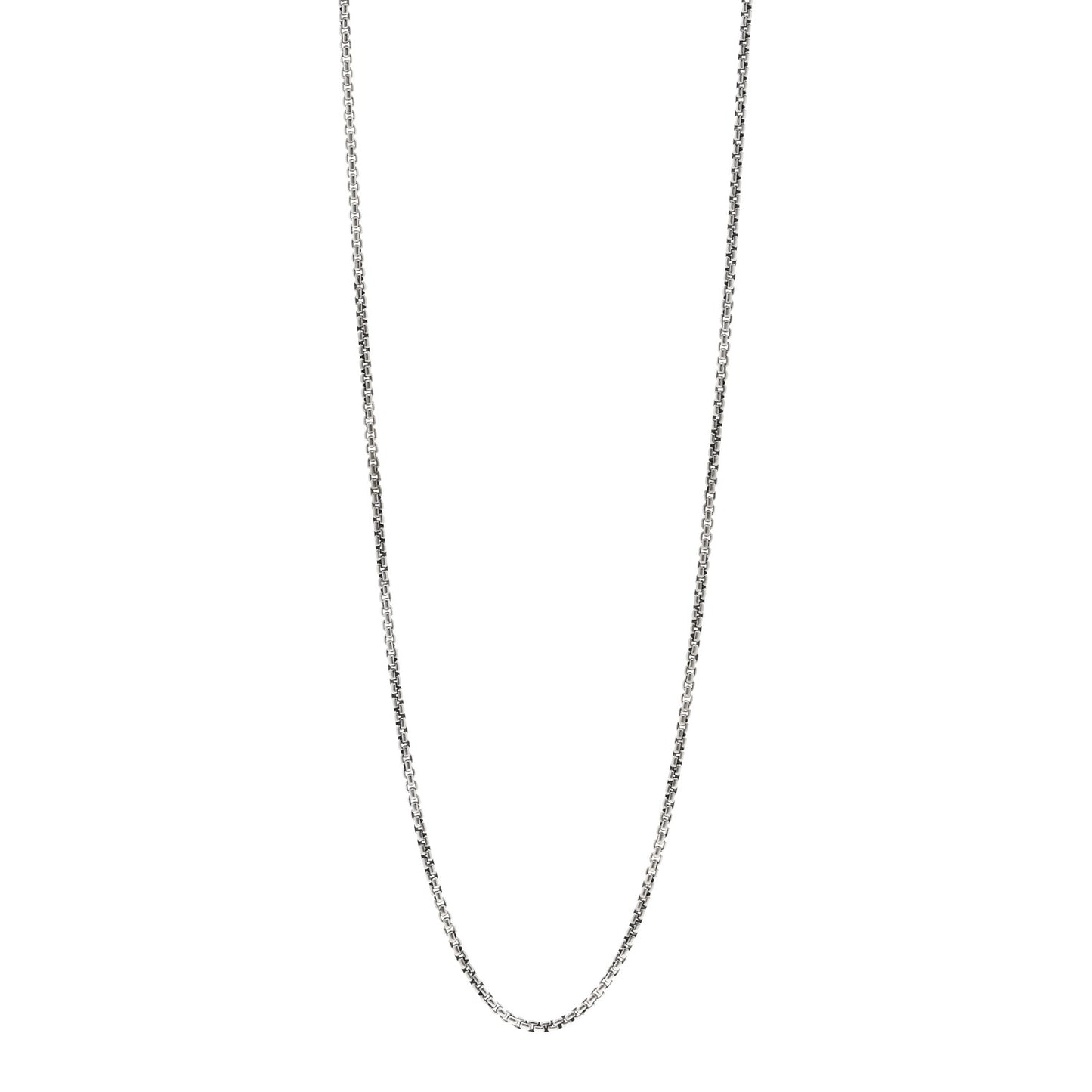 Sterling Silver 2.7mm Box Chain Slider Necklace