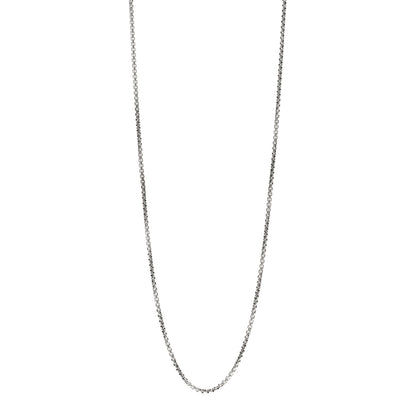 David Yurman Sterling Silver 2.7mm Box Chain Slider Necklace 1 of 4
