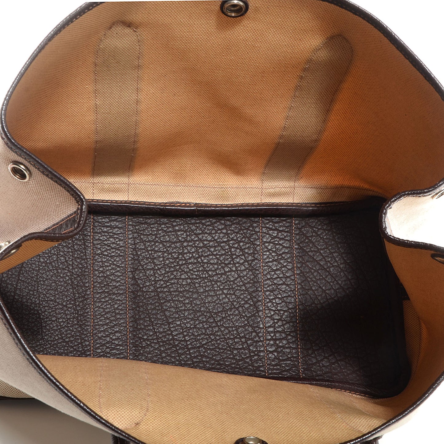 Toile Leather Garden Party Tote 36 MM Brown