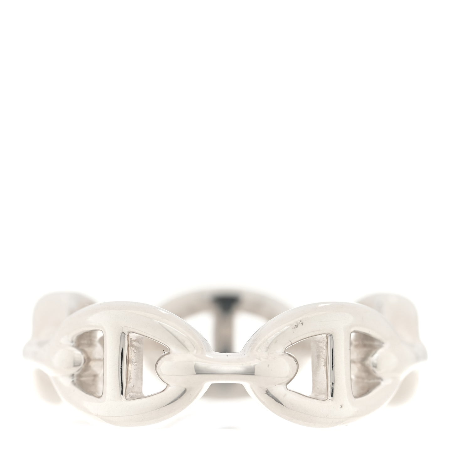 Sterling Silver PM Chaine d'Ancre Enchainee Band Ring 55 7.25