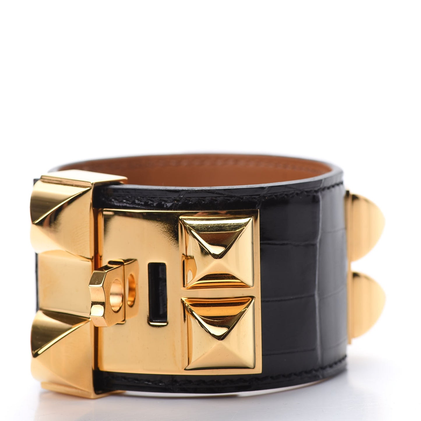 Shiny Alligator Collier de Chien CDC Bracelet T3 Black
