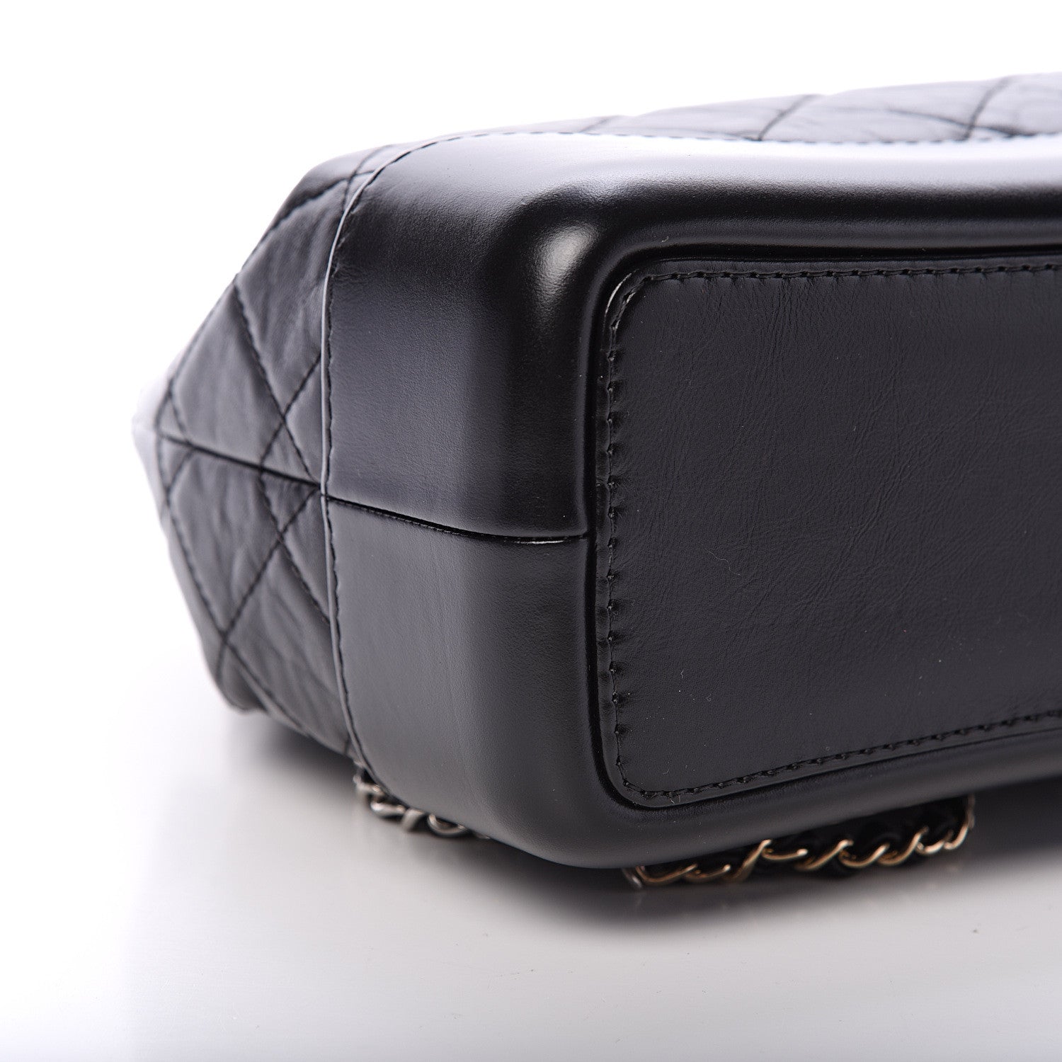 Chanel Aged Calfskin Quilted Small Gabrielle Backpack Black 8 of 10
