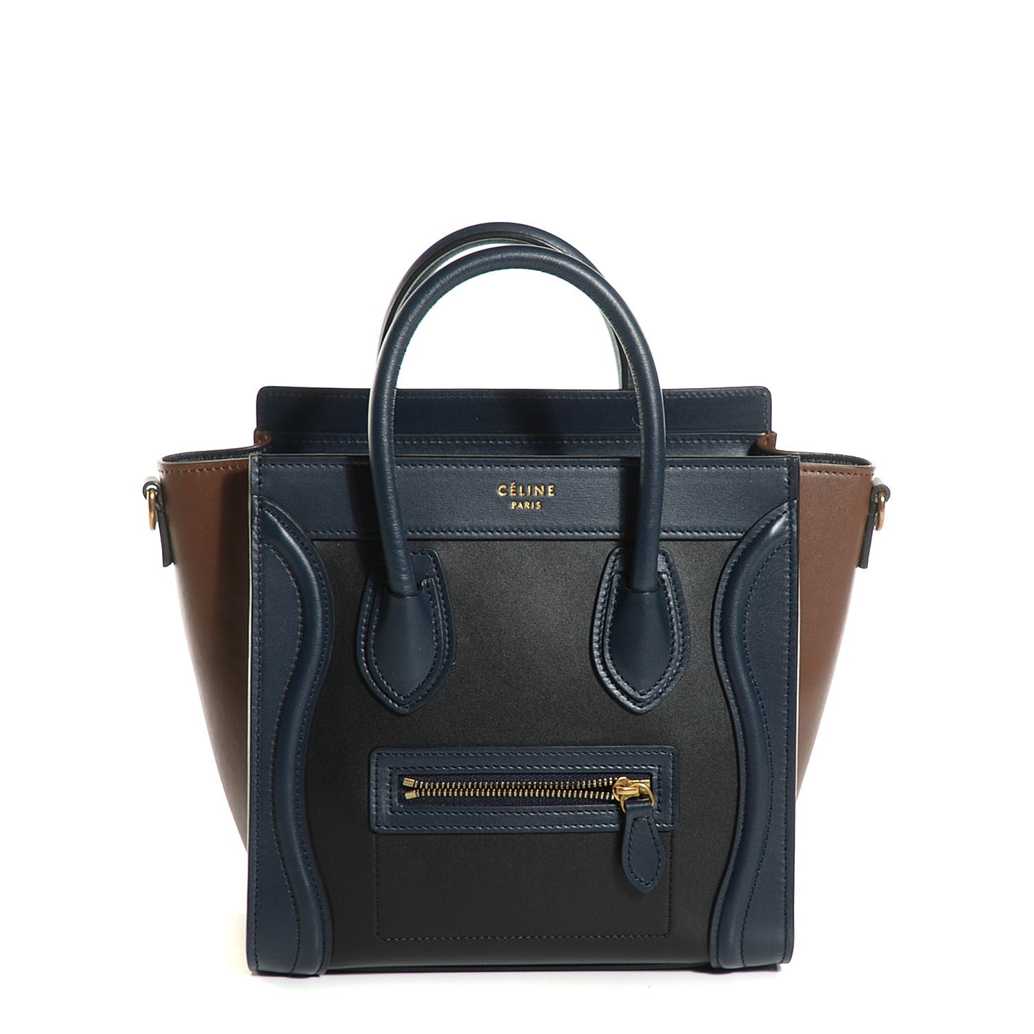 Celine Smooth Calfskin Nano Tri-Color Luggage Black 1 of 17