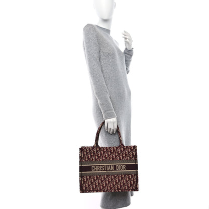Christian Dior Oblique Medium Book Tote Burgundy Multicolor 2 of 8