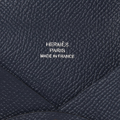 Hermes Epsom Calvi Card Case Bleu Nuit 6 of 7