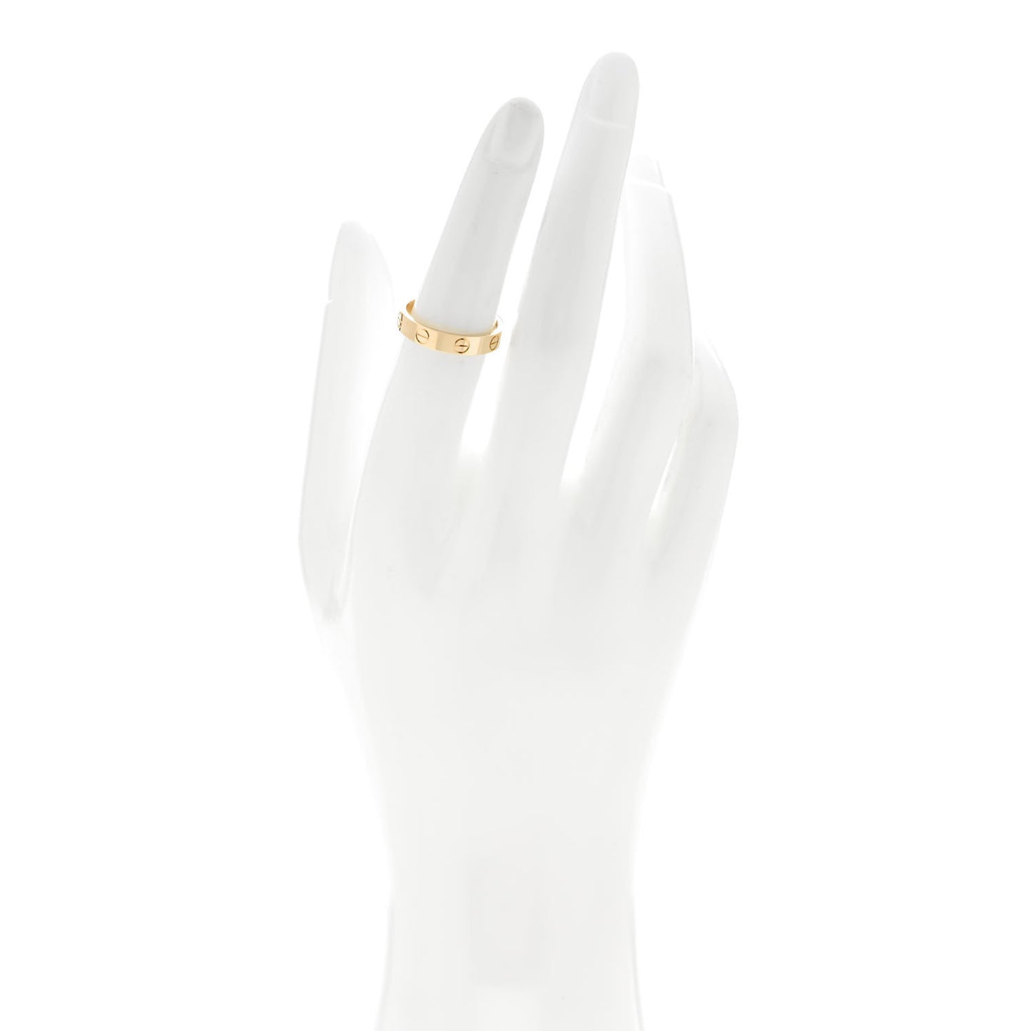 18K Yellow Gold 3.5mm LOVE Wedding Band Ring 52 6