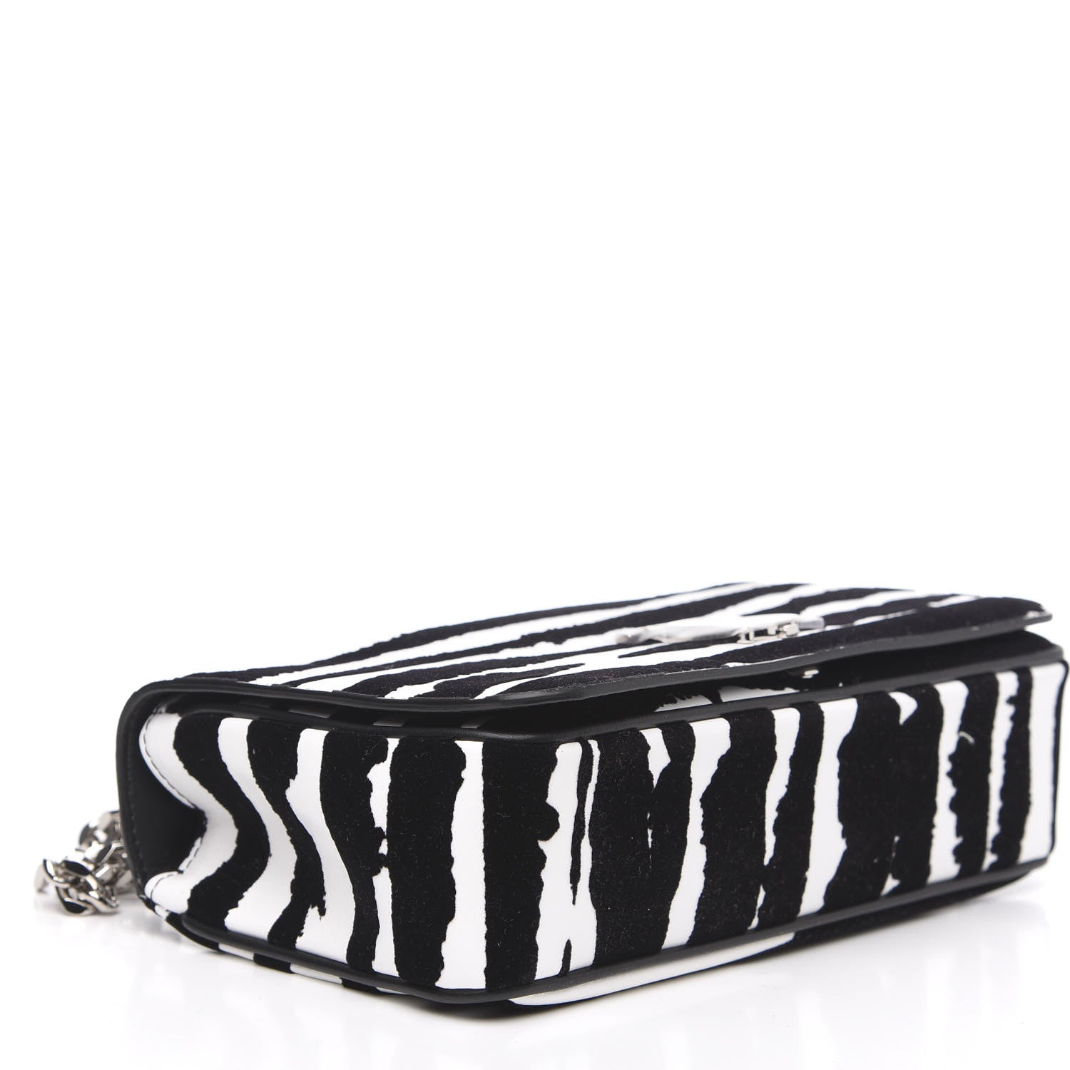 Burberry Calfskin Zebra Print Lola Bag Black White 3 of 8