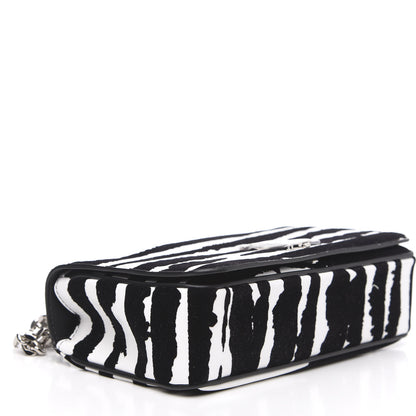 Burberry Calfskin Zebra Print Lola Bag Black White 3 of 8