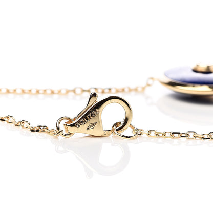 Cartier 18K Yellow Gold Diamond Lapis Lazuli Amulette de Cartier Bracelet 4 of 6