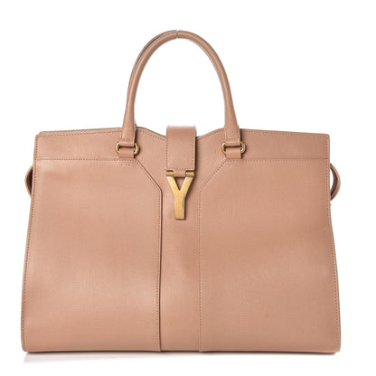 Saint Laurent Textured Calfskin Large Cabas ChYc Beige 1 of 12