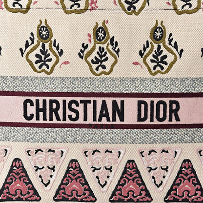 Christian Dior Canvas Embroidered Geometric Book Tote Multicolor 10 of 12