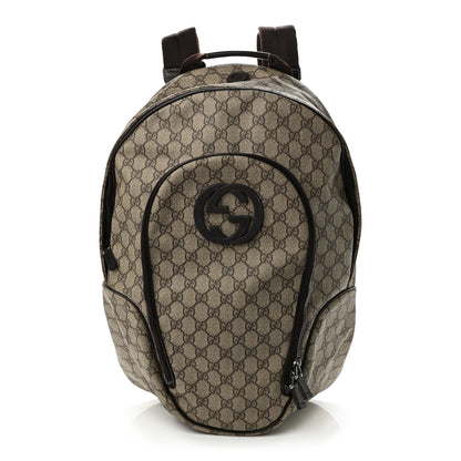 Gucci GG Plus Monogram Interlocking G Medium Backpack Dark Brown 1 of 11