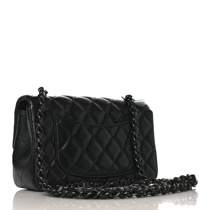Chanel Lambskin Quilted Mini Rectangular Flap So Black 3 of 10