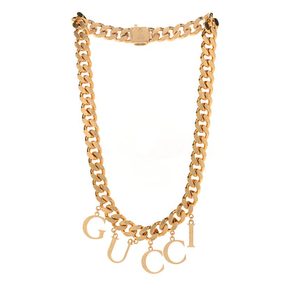Gucci Script Choker Necklace Gold 3 of 4