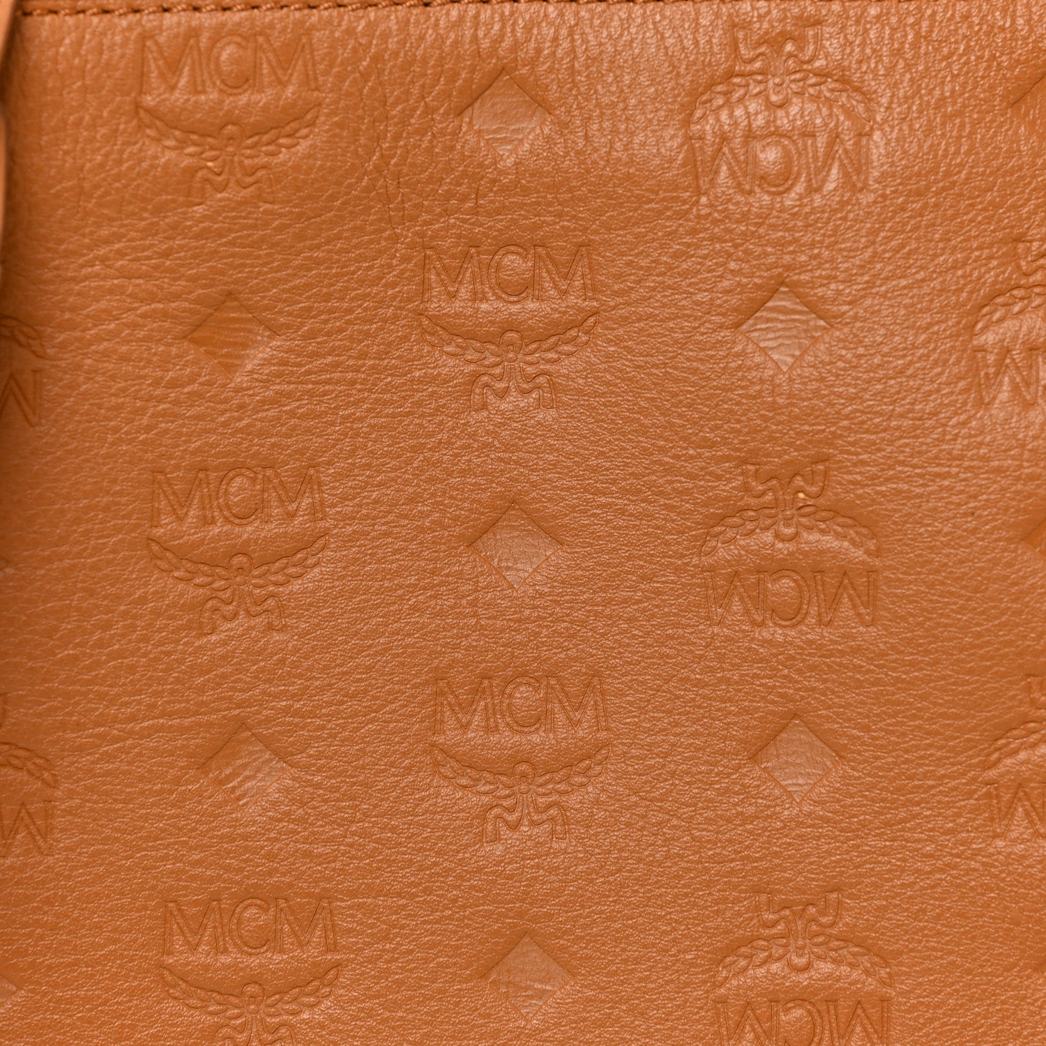 MCM Calfskin Ottomar Monogram Medium Klara Hobo Cognac 7 of 10