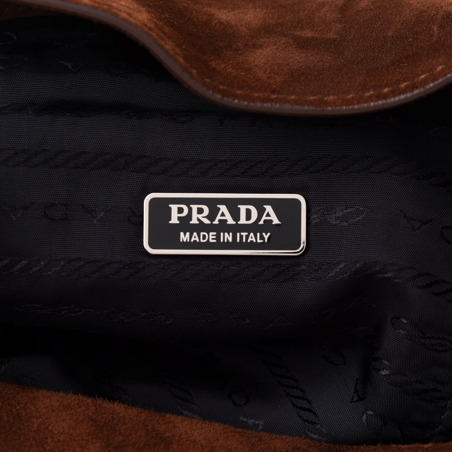 Prada Camoscio Fringe Shoulder Bag Black Cacao 6 of 9
