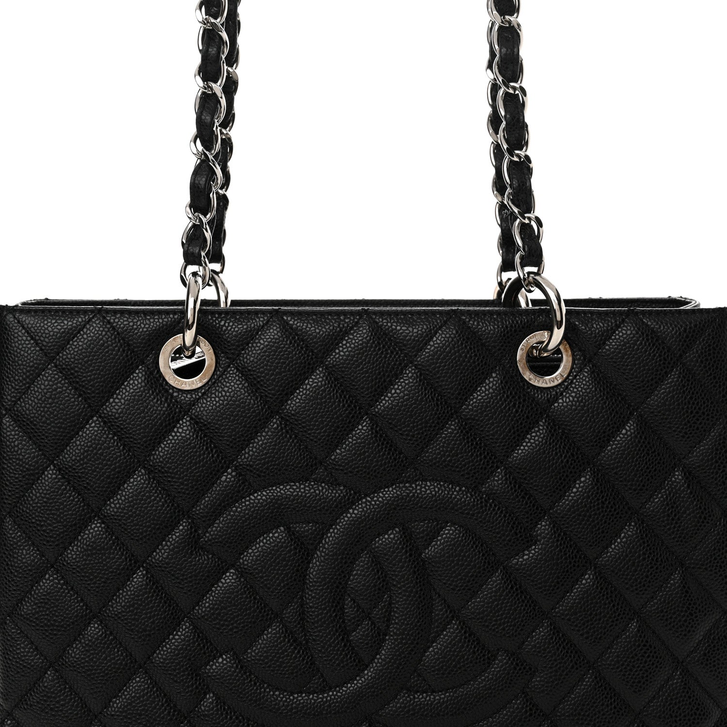 Chanel Caviar Quilted Grand Shopping Tote GST Black 8 of 15