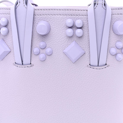 Christian Louboutin Calfskin Empire Spike Studded Mini North South Cabata Tote Lilac Smoke 8 of 11