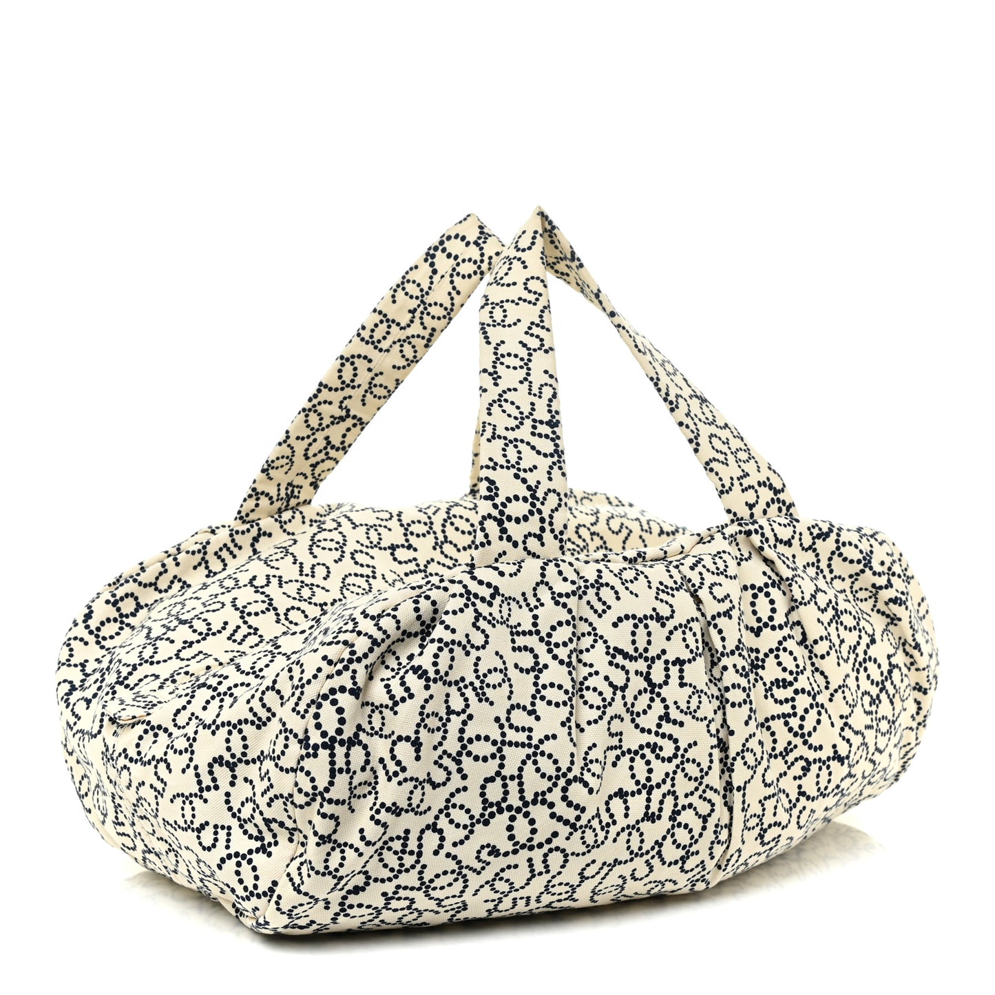 Canvas Logo CC Bowler Bag Ivory Black