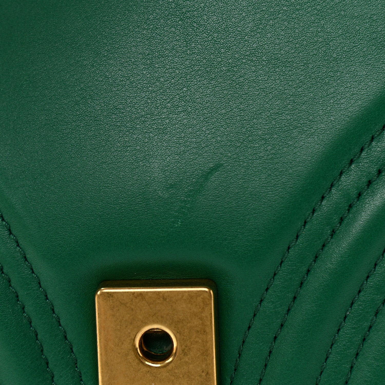 Gucci Calfskin Matelasse Medium GG Marmont Shoulder Bag Emerald Green 11 of 11