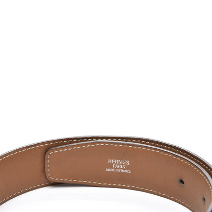 Hermes Box Chamonix 32mm H Belt 80 Black Gold 5 of 9
