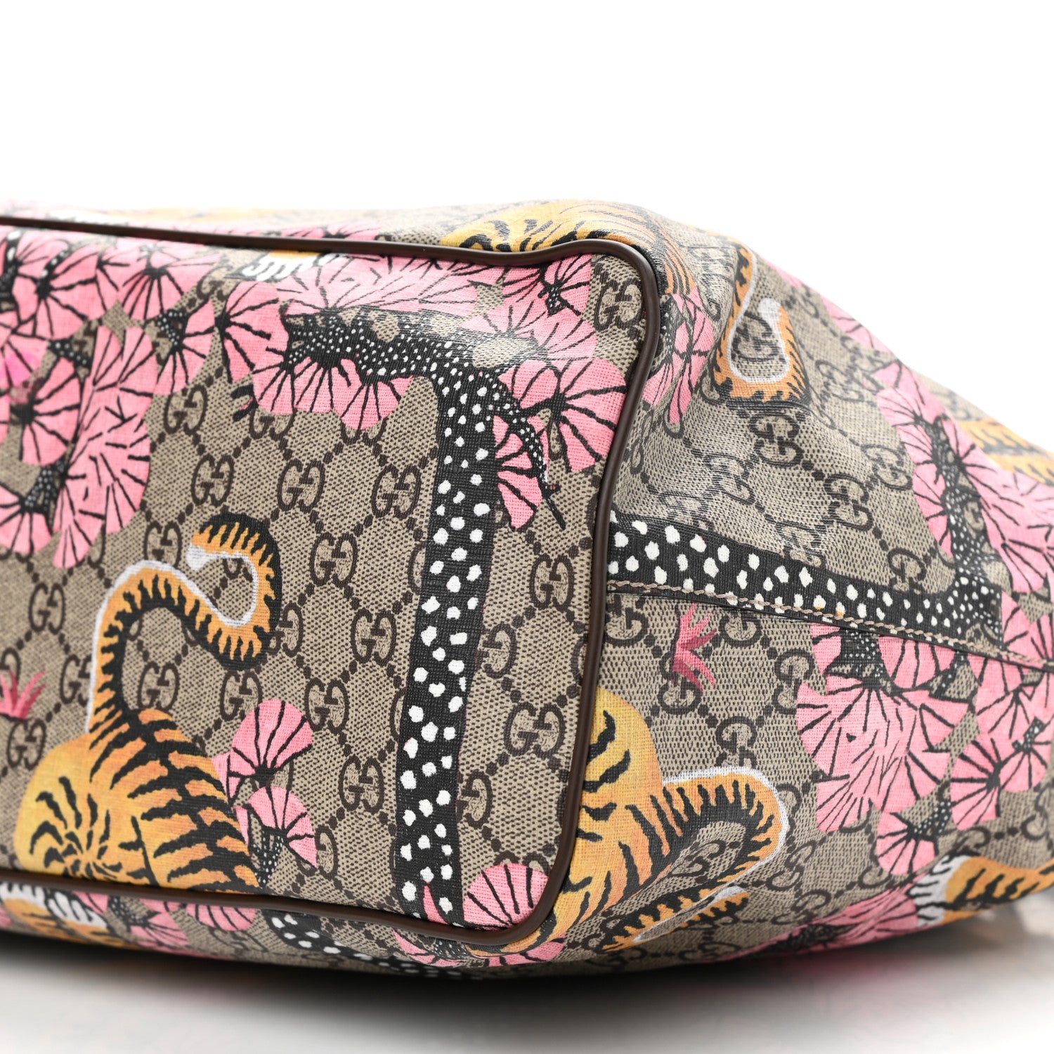 Gucci Soft GG Supreme Monogram Bengal Medium Crossbody Tote Beige Pink 10 of 14