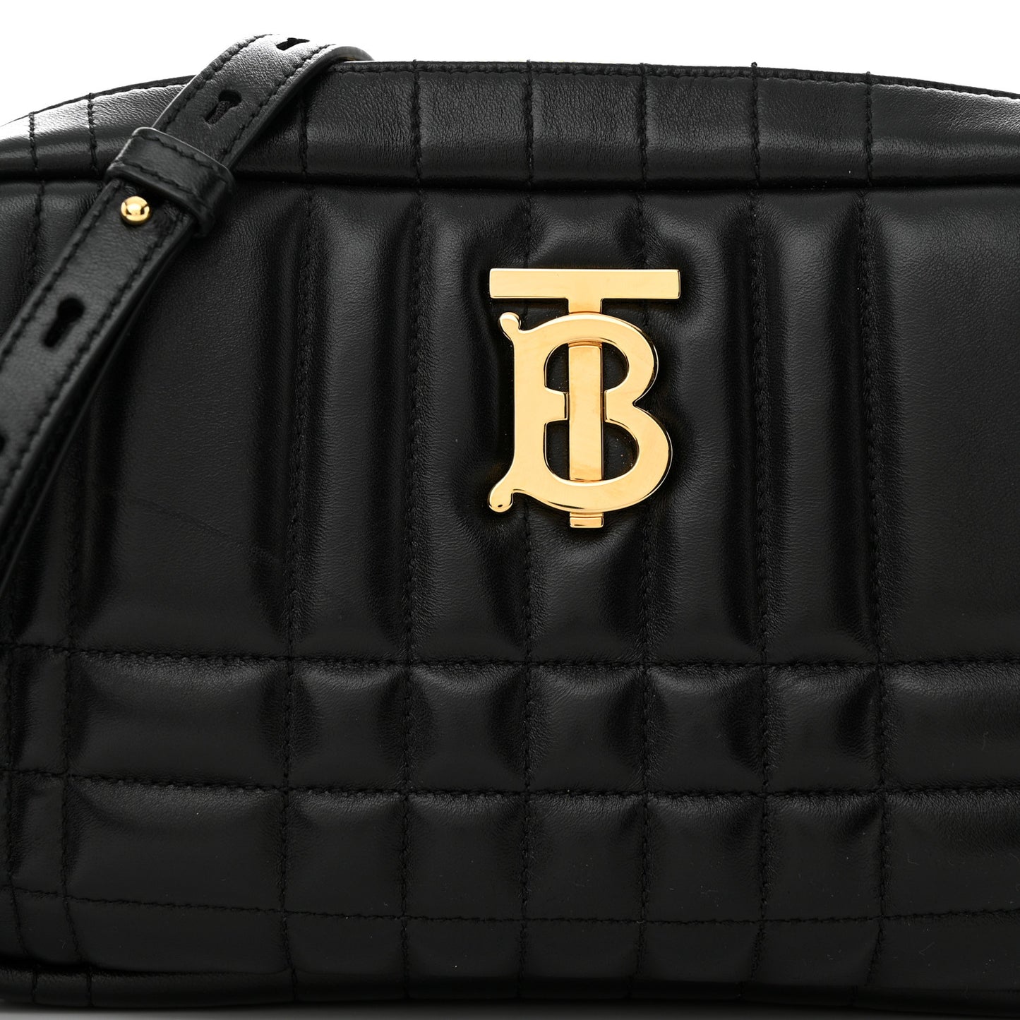 Calfskin Quilted Small Lola Camera Bag Black