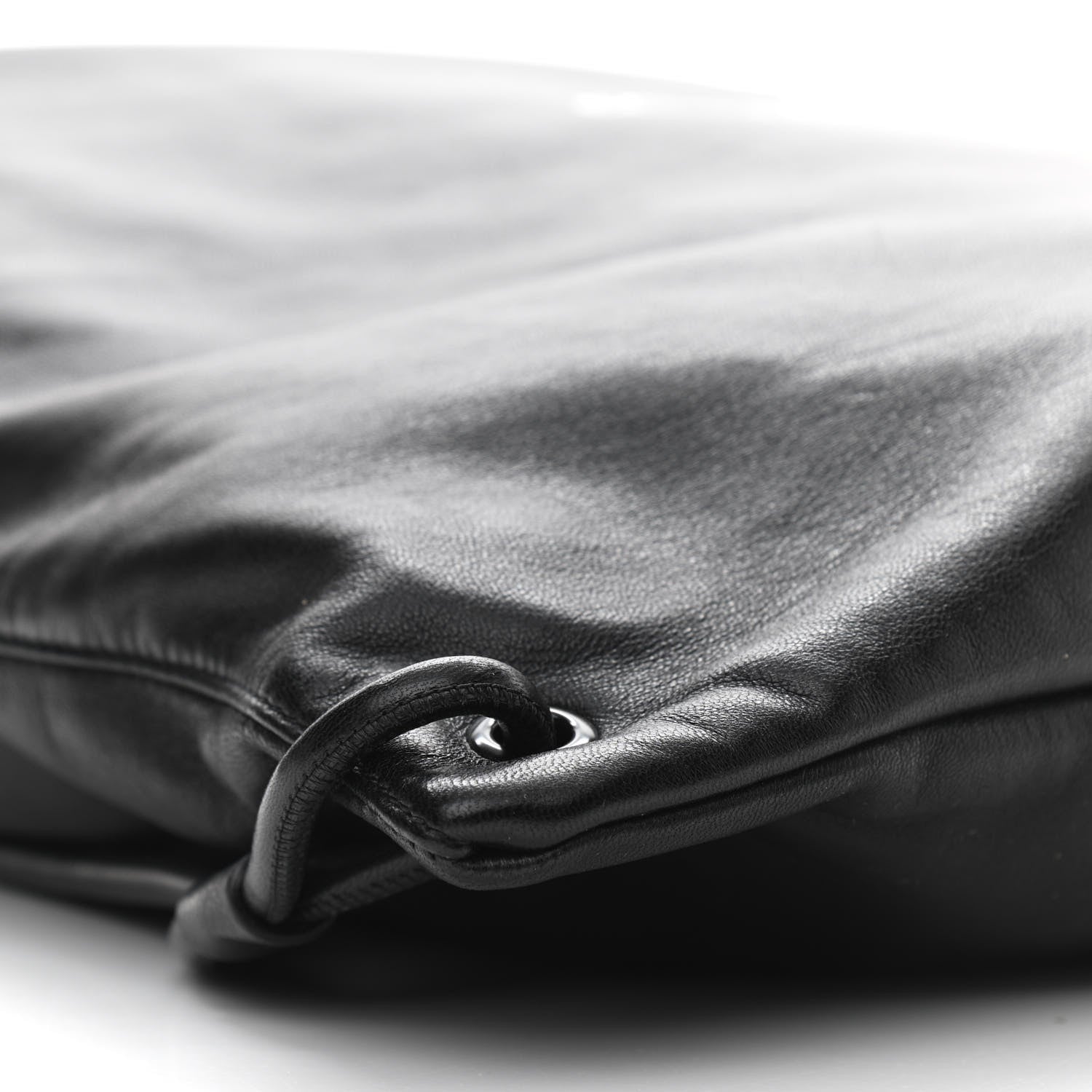 Saint Laurent Lambskin Teddy Drawstring Bag Black 6 of 12