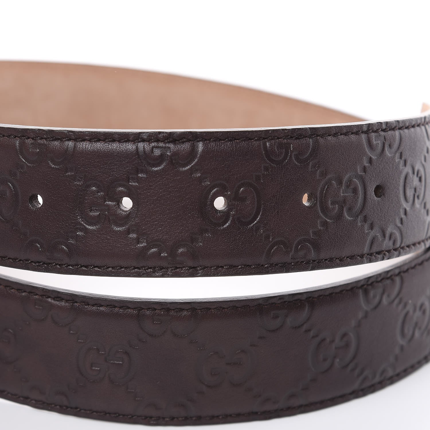 Gucci Guccissima Interlocking G Belt 95 38 Dark Brown 4 of 6