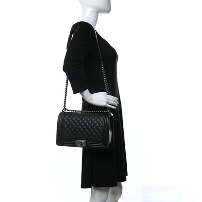 Chanel Caviar Quilted New Medium Boy Flap Black 2 of 9