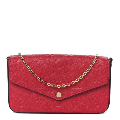 Louis Vuitton Empreinte Pochette Felicie Chain Wallet Scarlet 1 of 15