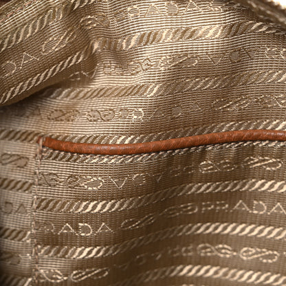 Prada Jacquard Logo Tote Brown 13 of 23