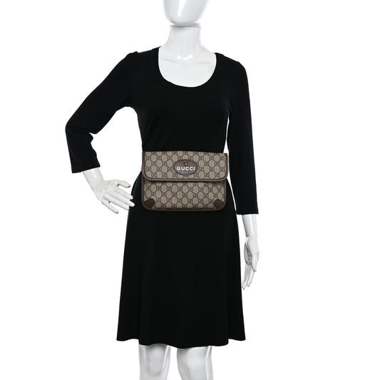 GG Supreme Monogram Neo Vintage Web Belt Bag Brown