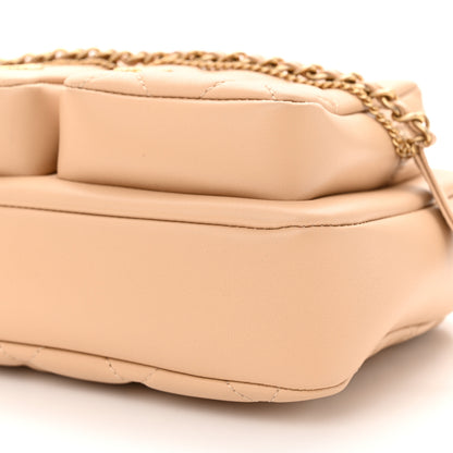 Chanel Calfskin Quilted Small Camera Case Beige 9 of 9