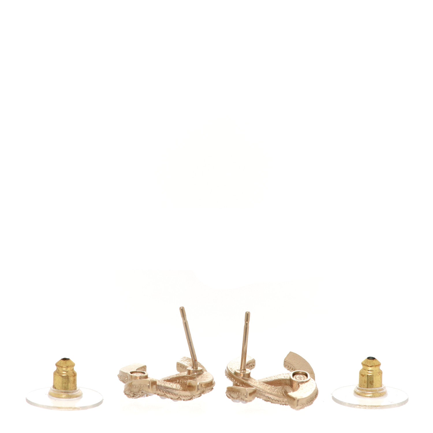 Chanel Pearl Crystal CC Earrings Gold 3 of 5