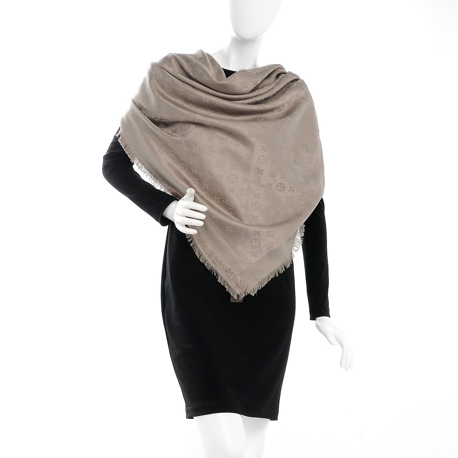 Louis Vuitton Silk Wool Monogram Shawl Verone 2 of 6