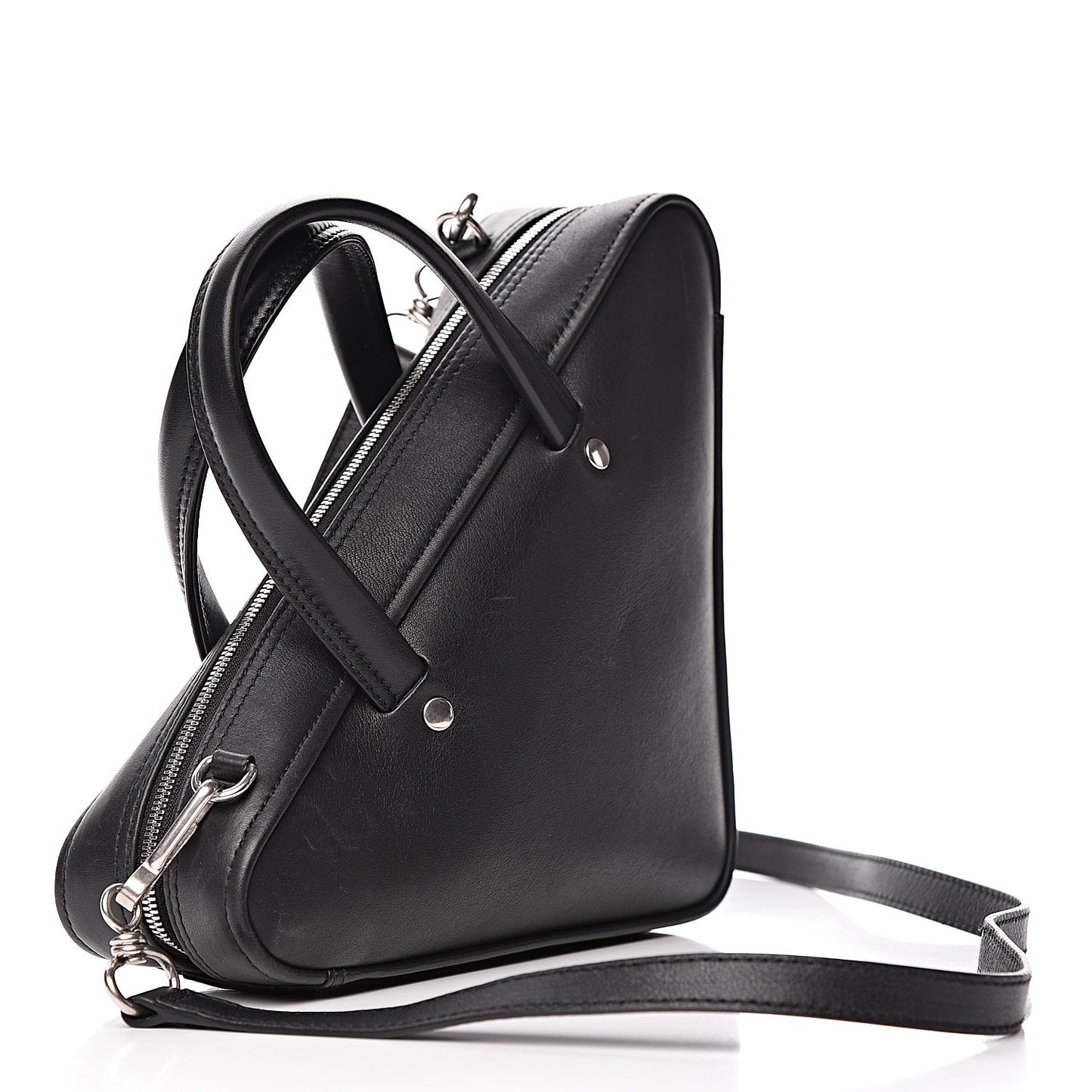 Calfskin XS Triangle Duffle Black