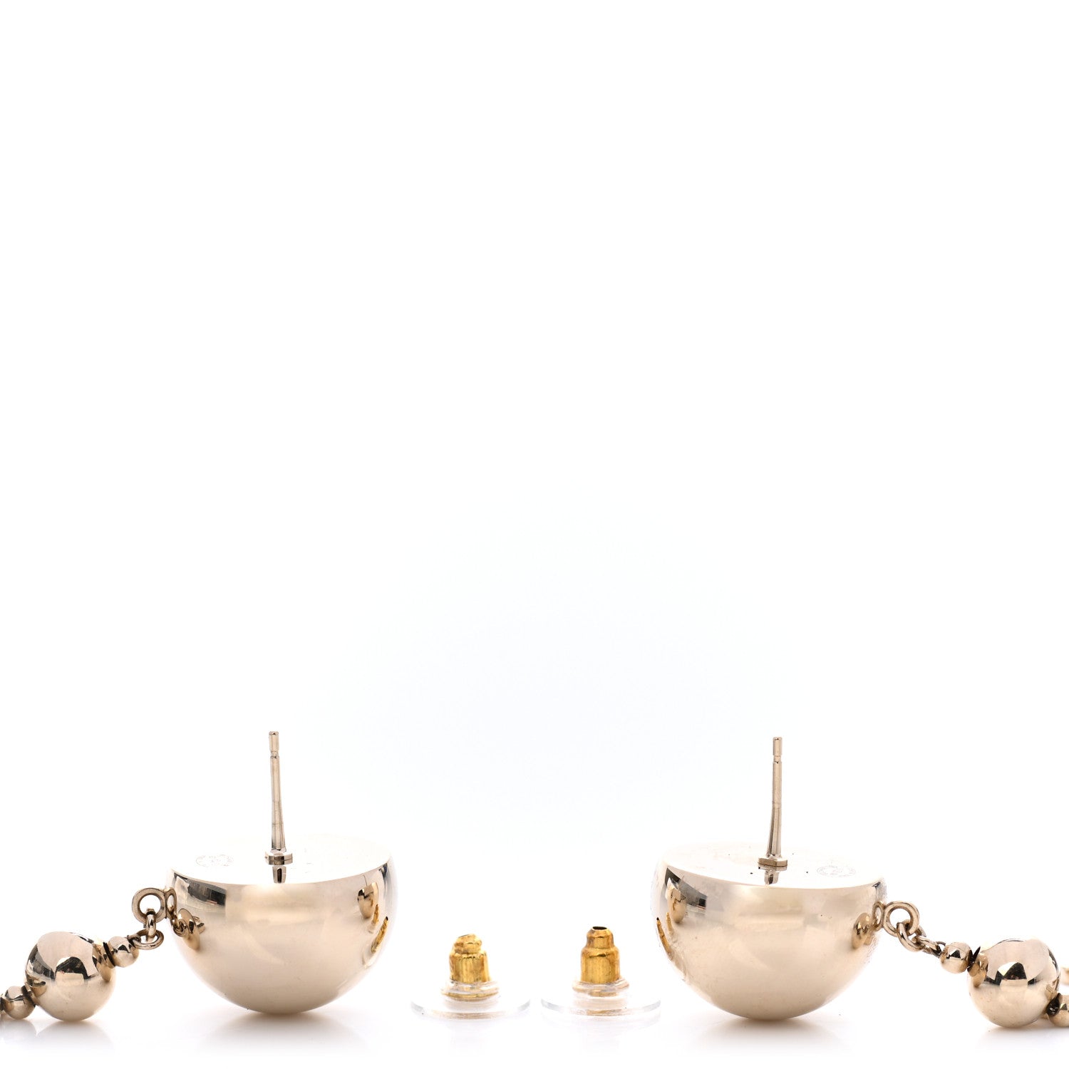 Chanel Metal CC Drop Earrings Gold 3 of 5