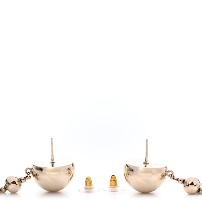 Chanel Metal CC Drop Earrings Gold 3 of 5