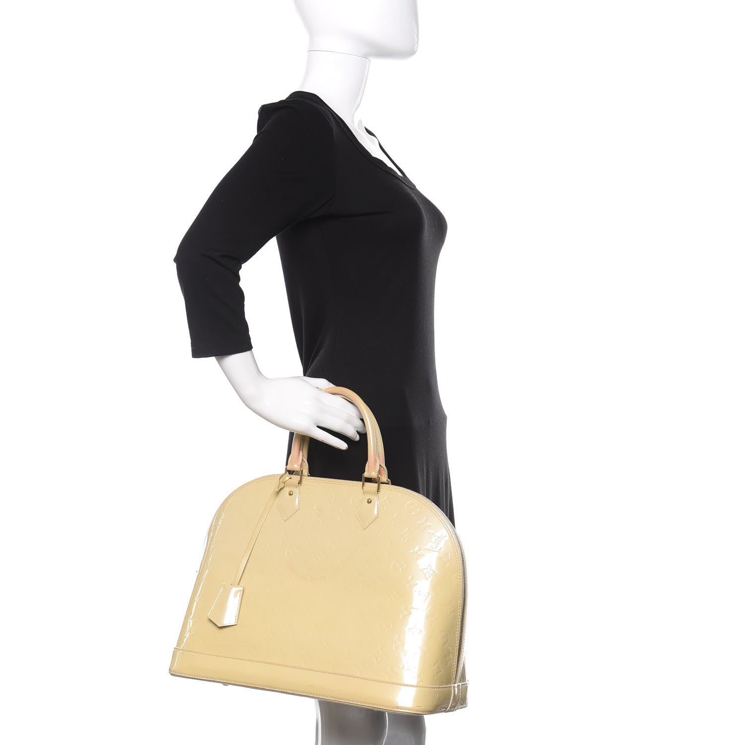 Louis Vuitton Vernis Alma MM Blanc Corail 2 of 24