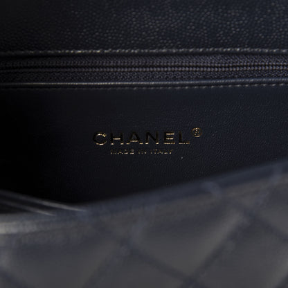 Chanel Caviar Quilted Mini Coco Handle Flap Navy 8 of 9