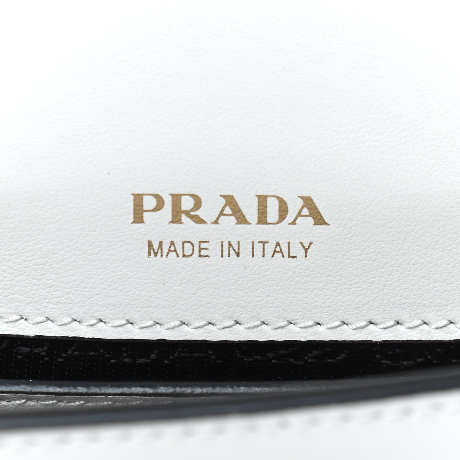 Prada Saffiano City Calf Cahier Belt Bag White Black 8 of 8