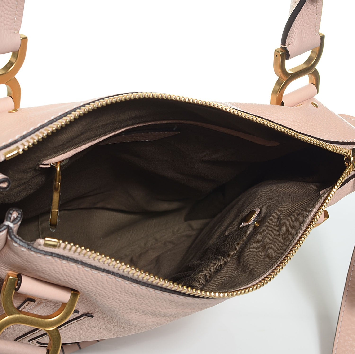 Chloe Grained Calfskin Medium Marcie Satchel Blush Nude 5 of 9
