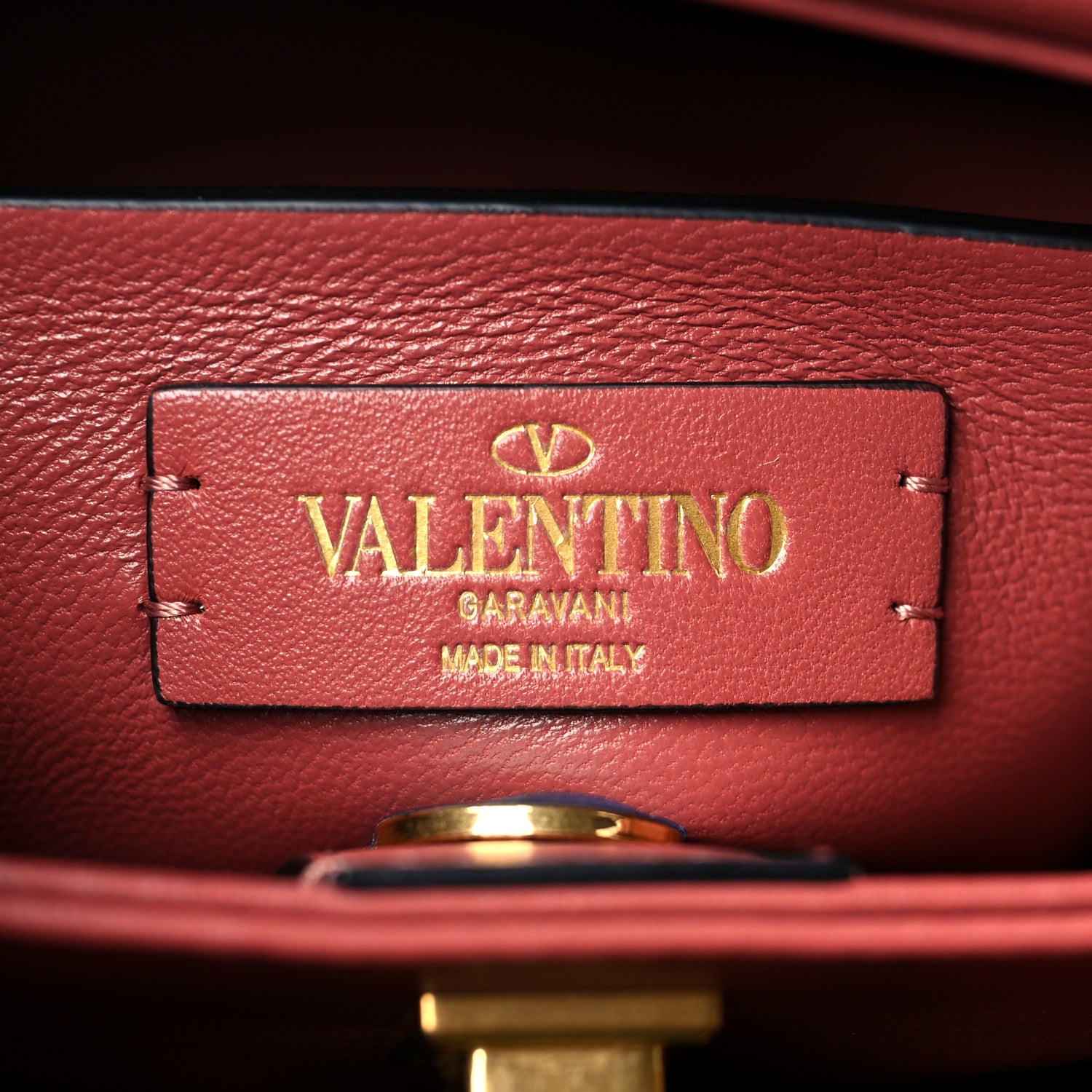 Valentino Garavani Nappa Small Roman Stud The Handle Bag Gingerbread 7 of 8