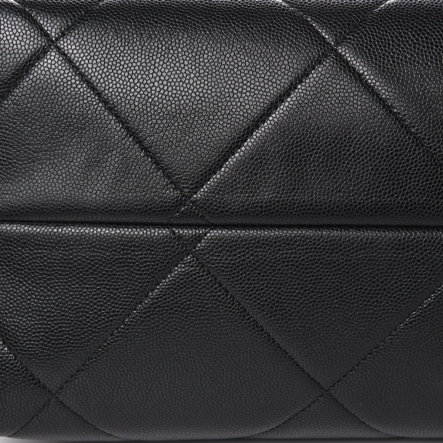 Caviar Quilted Large A Real Catch Shopping Bag Black