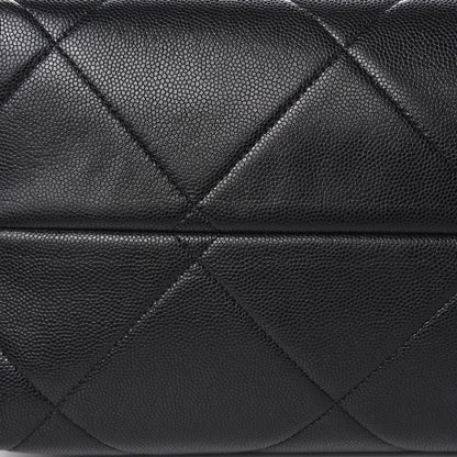 Chanel Caviar Quilted Large A Real Catch Shopping Bag Black 10 of 10
