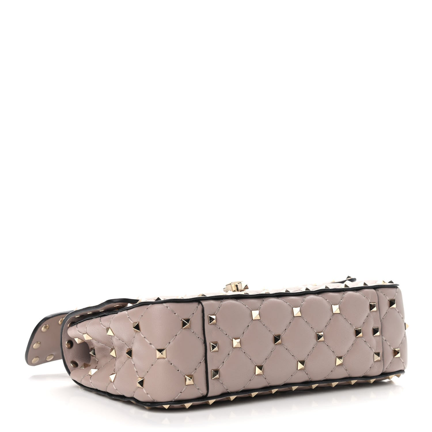 Valentino Garavani Nappa Small Rockstud Spike Shoulder Bag Poudre 4 of 10