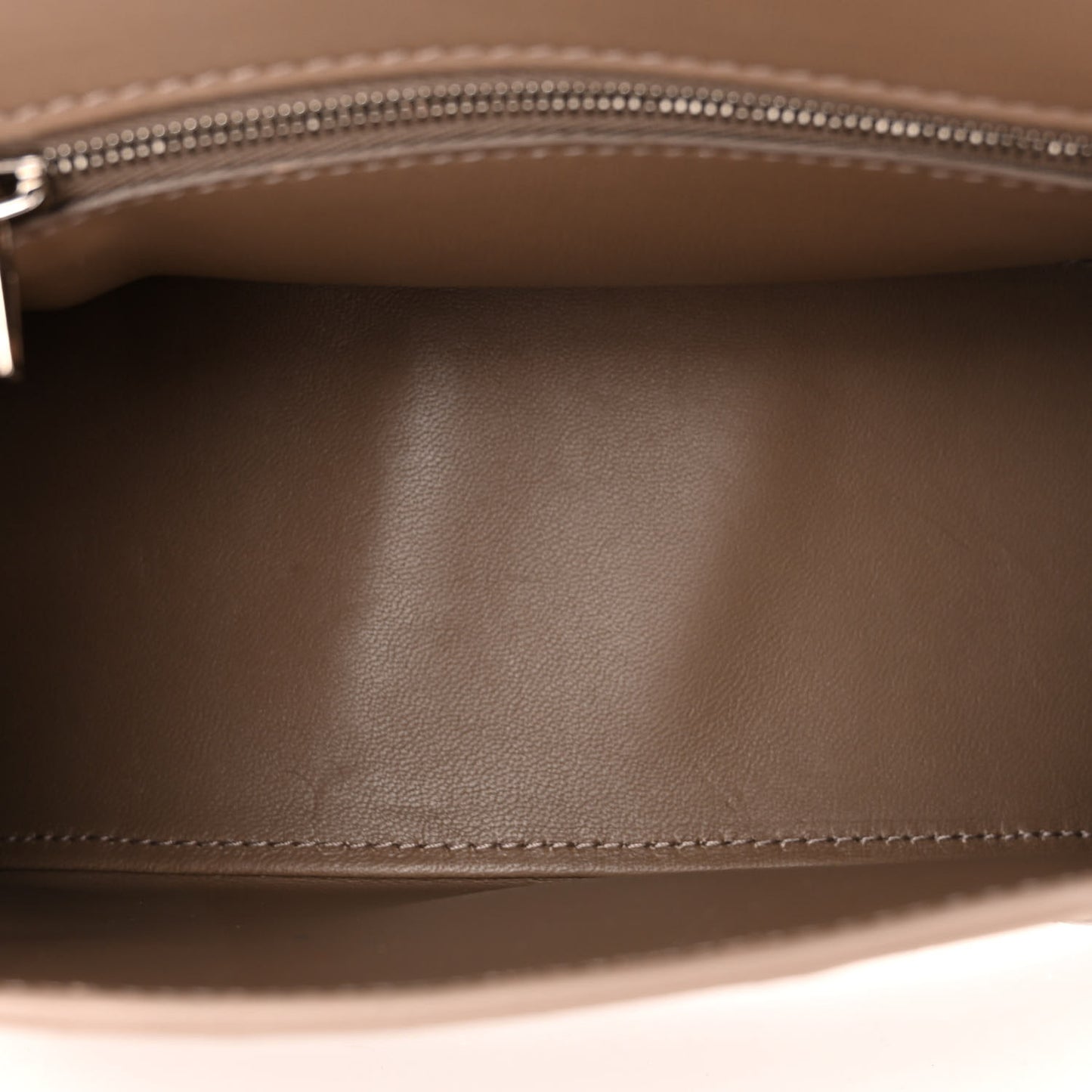 Shiny Calfskin Crocodile Embossed Small Hourglass Top Handle Bag Mink Grey