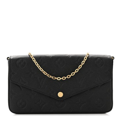 Louis Vuitton Empreinte Pochette Felicie Chain Wallet Black 3 of 11