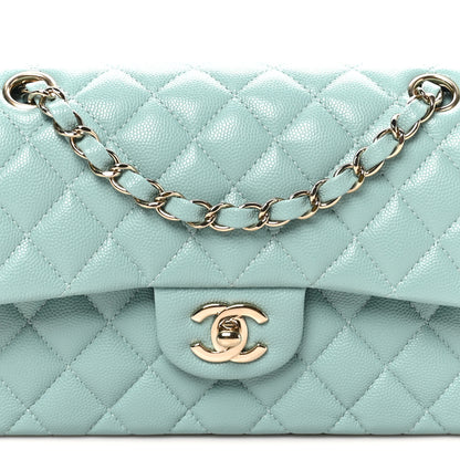 Chanel Caviar Quilted Small Double Flap Light Blue 8 of 10